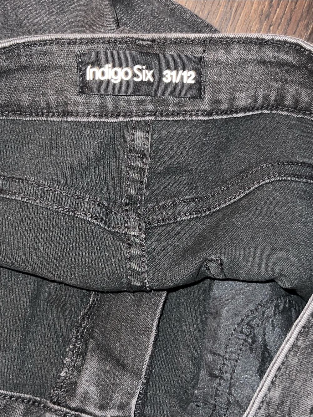 Indigo Six High Rise Slim Straight Jeans, Washed Black, Size:31/12 - Picture 10 of 11